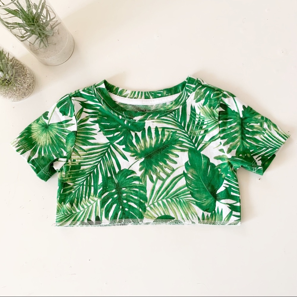 Janie and Jack Tropical Print Cropped Top NWOT